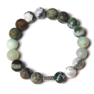 Natural Stone Couples Bracelets Mixed Agates Beads Alloy Charm