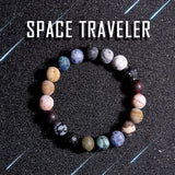 Natural Stone Couples Bracelets Mixed Agates Beads Alloy Charm
