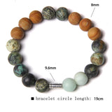 Natural Stone Couples Bracelets Mixed Agates Beads Alloy Charm