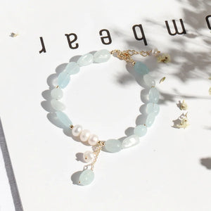 Natural Stone Pearl Bracelet Women Party Jewelry Gift