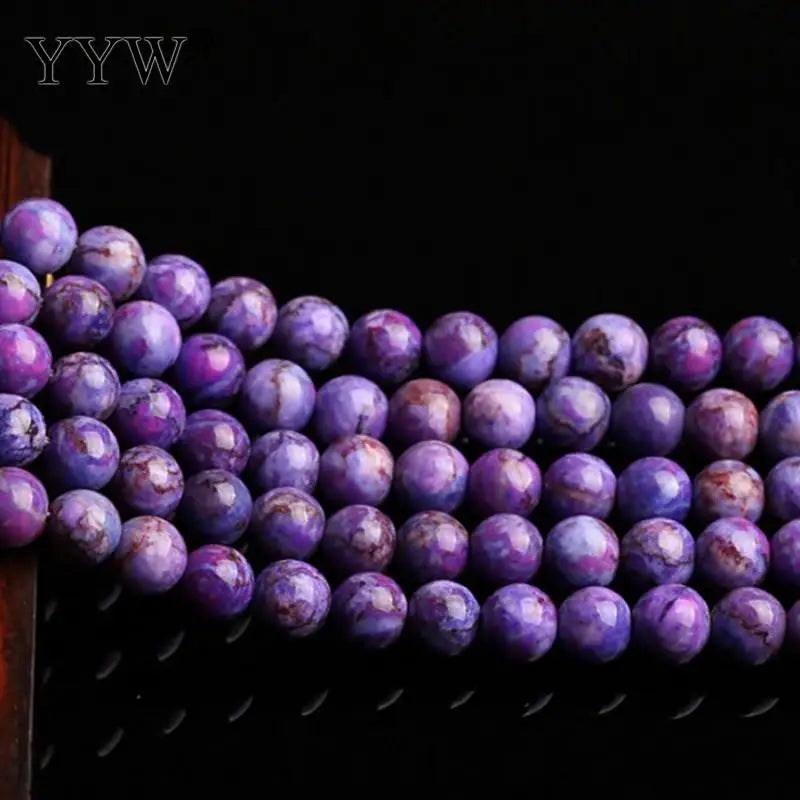 Purple Sugilite Round Loose Beads 4mm-12mm DIY Jewelry Making