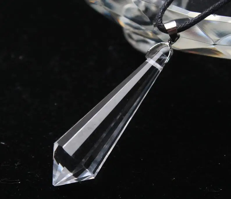 Natural Stone Quartz Crystal Pendant Rhombus Pendulum Pendants