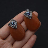Red Agate Pendant Copper Evil Eye Pendant Reiki Stone Jewelry
