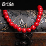 Red Coral Beads Round Loose Beads 4mm-14mm for Jewelry Making DIY
