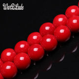 Red Coral Beads Round Loose Beads 4mm-14mm for Jewelry Making DIY