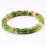 Natural Stone Round Beads Bracelet Crystal Jewelry Elasticity Rope