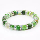 Natural Stone Round Beads Bracelet Crystal Jewelry Elasticity Rope