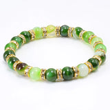 Natural Stone Round Beads Bracelet Crystal Jewelry Elasticity Rope
