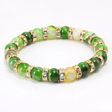 Natural Stone Round Beads Bracelet Crystal Jewelry Elasticity Rope