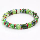Natural Stone Round Beads Bracelet Crystal Jewelry Elasticity Rope