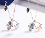 Devil's Eye Hand Lucky Crystal Pendant Necklace Chain Jewelry Gift