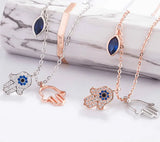 Devil's Eye Hand Lucky Crystal Pendant Necklace Chain Jewelry Gift