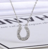 High Necklace For Women Letter Pendant U Clavicle Chain Crystal Jewelry