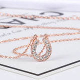 High Necklace For Women Letter Pendant U Clavicle Chain Crystal Jewelry