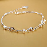 925 Silver Stars Bracelet for Women Wedding Jewelry