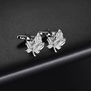 Maple Leaves Wedding Cufflinks Groom/Best Man French Cuff Links