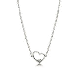 S925 Silver Asymmetrical Heart Set Of Love Necklace Women Charm Jewelry