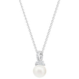 Crystal Pearl Couple Necklace Romantic Gift