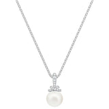 Crystal Pearl Couple Necklace Romantic Gift