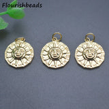 High Nickel Anti Fading 18k Sun Moon Charms 15x16mm 20pc