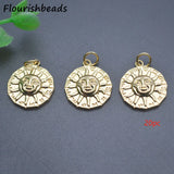 High Nickel Anti Fading 18k Sun Moon Charms 15x16mm 20pc