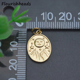 High Nickel Remain 18k Oval Charms Pendants for Jewelry Making