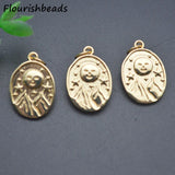 High Nickel Remain 18k Oval Charms Pendants for Jewelry Making