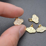High Nickel Paved CZ Beads Charms Pendant DIY Necklace Bracelet 10pcs