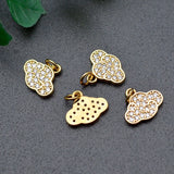 High Nickel Paved CZ Beads Charms Pendant DIY Necklace Bracelet 10pcs