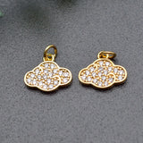 High Nickel Paved CZ Beads Charms Pendant DIY Necklace Bracelet 10pcs