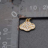 High Nickel Paved CZ Beads Charms Pendant DIY Necklace Bracelet 10pcs