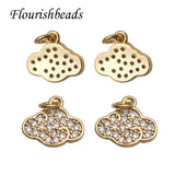 High Nickel Paved CZ Beads Charms Pendant DIY Necklace Bracelet 10pcs