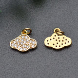 High Nickel Paved CZ Beads Charms Pendant DIY Necklace Bracelet 10pcs