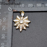 Heart Sun Pave CZ Zircon Beads Pendant Necklace DIY Parts Jewelry
