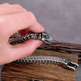 Nordic Viking Snake Head Bracelet Stainless Steel Men Jewelry Gift