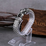 Nordic Viking Snake Head Bracelet Stainless Steel Men Jewelry Gift