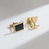 Vintage Pattern Cufflinks Copper Metal Engraved French Suits Accessories
