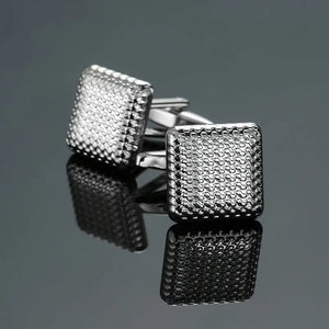 Novelty Copper Metal Laser Engraving Cufflinks Men Suit Accessories