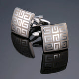 Novelty Copper Metal Laser Engraving Cufflinks Men Suit Accessories
