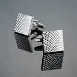 Novelty Copper Metal Laser Engraving Cufflinks Men Suit Accessories