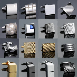 Novelty Copper Metal Laser Engraving Cufflinks Men Suit Accessories