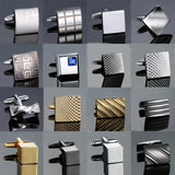 Novelty Copper Metal Laser Engraving Cufflinks Men Suit Accessories