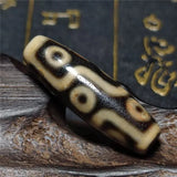 Old Ivory Beads Weathering Vein 9 Eyes Agate Amulet Dzi DIY Jewelry