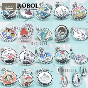 925 Sterling Silver National City Landmark Pendant with Logo