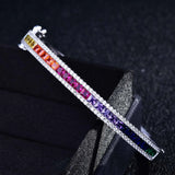 Full Diamond Rainbow Bracelet High Carbon Diamond Jewelry Gift