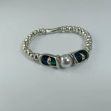 925 Silver Jade Beads Pearl Bracelet Festive Jewelry Gift