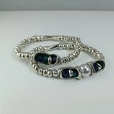 925 Silver Jade Beads Pearl Bracelet Festive Jewelry Gift