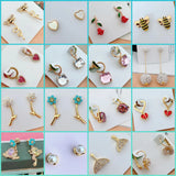 Insect Flower Spades Earrings for Women