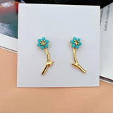 Insect Flower Spades Earrings for Women