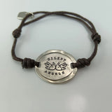 925 Silver 14k Leather Cord Bracelet Festive Jewelry Gift